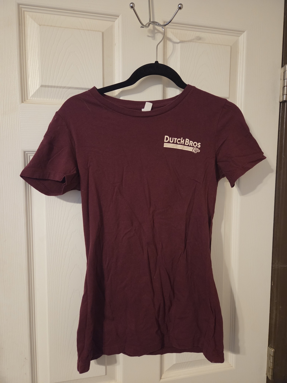 Dutch Bros Women's Burgundy Short Sleeve Logo Tee